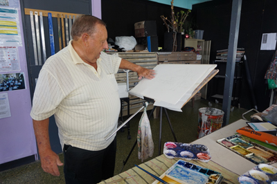 Kev describing setup Describing the set up